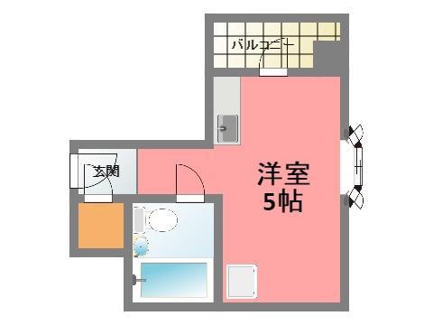 カサベラエステ三宮(ワンルーム/7階)の間取り写真