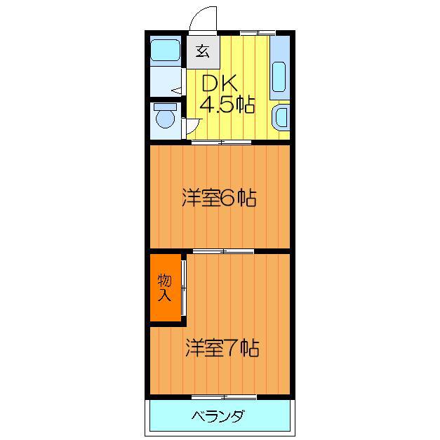 あずまマンション(2DK/3階)の間取り写真