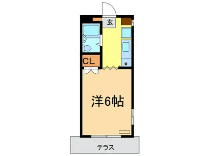 モンパレス小山第一2号館(1K/1階)の間取り写真