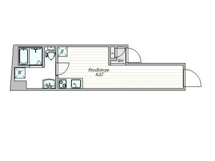ザ・クラスアーバンス水道橋本郷(ワンルーム/4階)の間取り写真