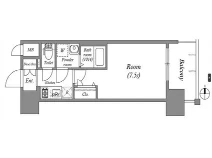 ファーストフィオーレ長田グランディール(1K/3階)の間取り写真