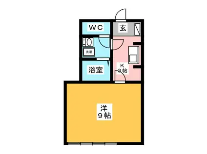 イチイコーポ(1K/2階)の間取り写真