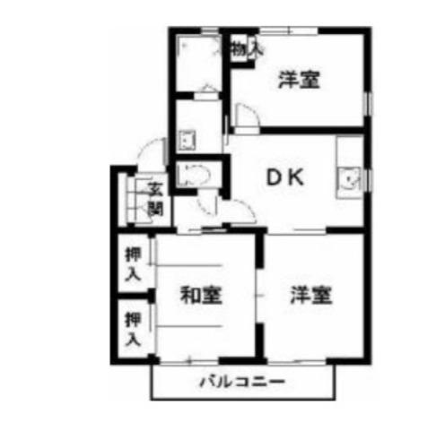 グリーンヒル光(3DK/2階)の間取り写真