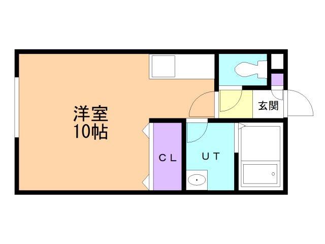 シャンブレット高砂(ワンルーム/1階)の間取り写真