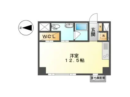 KDXレジデンス東桜I(ワンルーム/18階)の間取り写真