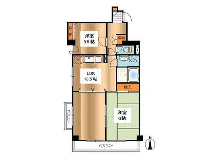 シトラス5ビル(2LDK/3階)の間取り写真