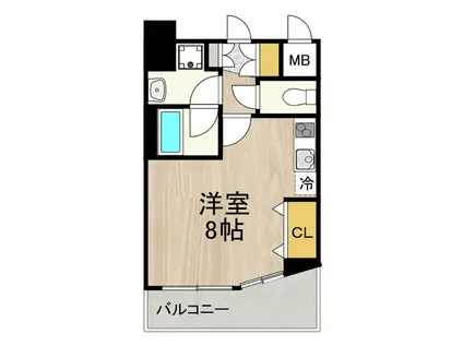 CITY SPIRE 名駅北(ワンルーム/5階)の間取り写真