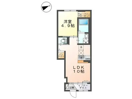 GRACE COMFORT(1LDK/1階)の間取り写真