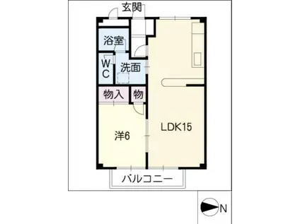 メゾン フォーラム(1LDK/1階)の間取り写真