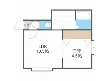 パシャ18(1LDK/2階)の間取り写真