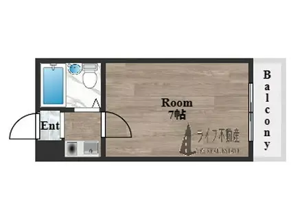 サンフェスター21(1K/3階)の間取り写真