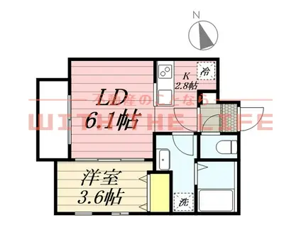 CHERIM西鉄久留米IV(1LDK/2階)の間取り写真