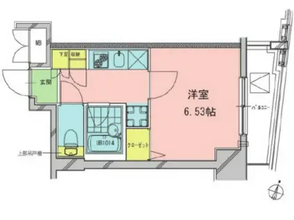 本郷エーワン東大前(1K/9階)の間取り写真
