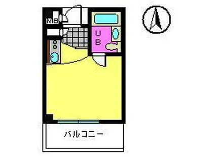 JR阪和線 日根野駅 徒歩33分 5階建 築37年(ワンルーム/5階)の間取り写真