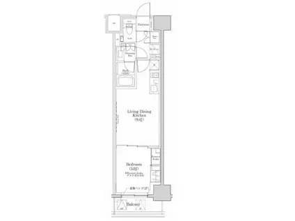 ザ・パークハビオ日本橋三越前(1LDK/10階)の間取り写真