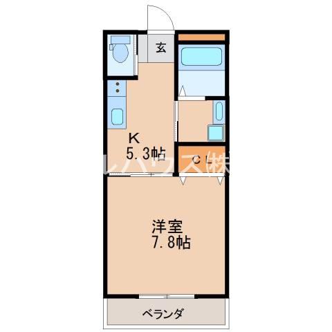 プレアデス2017(1K/1階)の間取り写真
