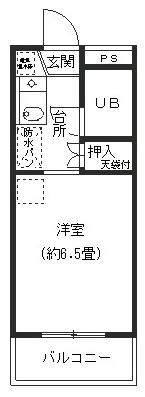 トラストビラ住吉(ワンルーム/3階)の間取り写真