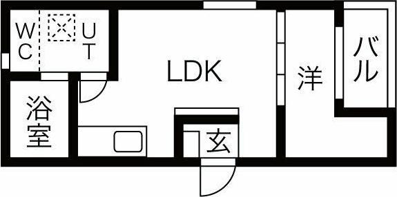 FLEUVE B(1LDK/3階)の間取り写真