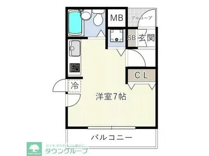 ウインベルデュエット大宮第13(ワンルーム/3階)の間取り写真