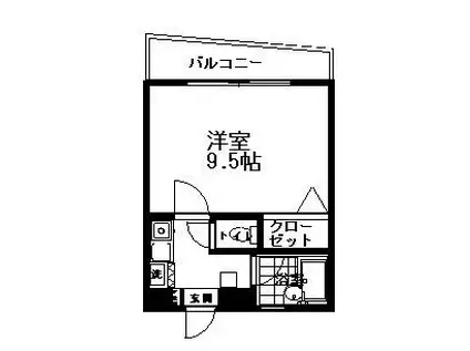 福大前エクセルアベニュー27(1K/3階)の間取り写真