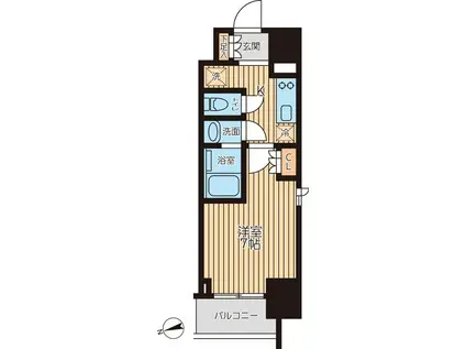 クロスレジデンス蒲田II(1K/3階)の間取り写真