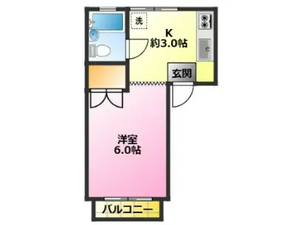 ハイム・オリハラ(1K/1階)の間取り写真