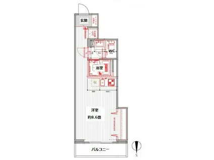 アルテール新御徒町(ワンルーム/9階)の間取り写真