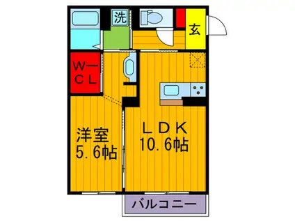 地下鉄谷町線 関目高殿駅 徒歩14分 3階建 築9年(1LDK/3階)の間取り写真