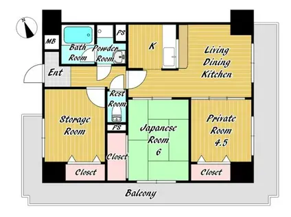マノワールコトン(3LDK/2階)の間取り写真