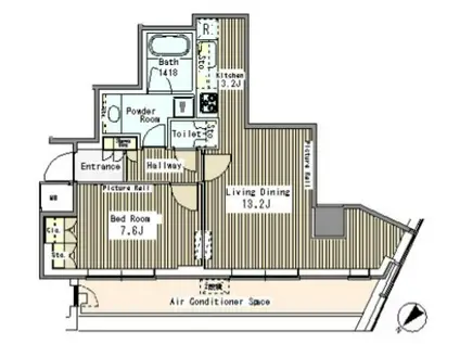 マイタワーレジデンス(1LDK/14階)の間取り写真