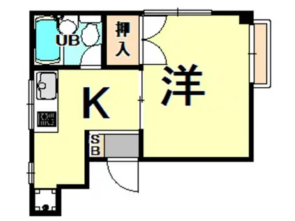 エンプレス南塚口(1DK/2階)の間取り写真