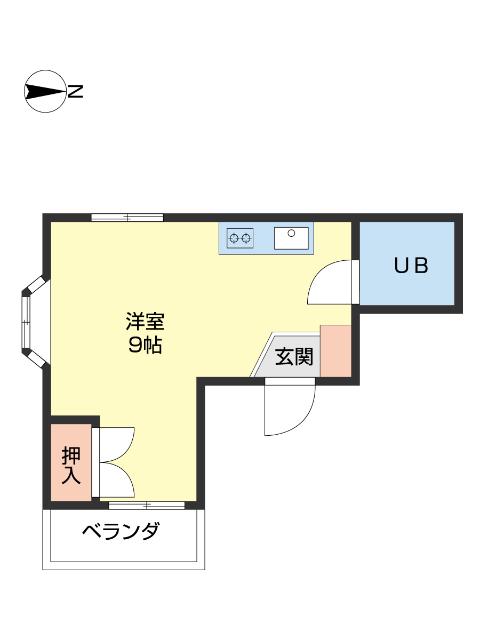 めぐみハイツ(ワンルーム/2階)の間取り写真
