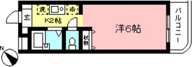 ピア93(1K/2階)の間取り写真