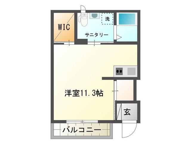 フィレール(ワンルーム/1階)の間取り写真