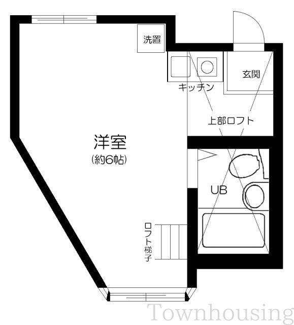 サンハイツ成田(ワンルーム/1階)の間取り写真