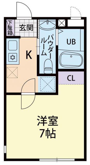 RAFFINE 栃木 (1K/1階)の間取り写真