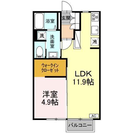 サラ・ファミリオ(1LDK/2階)の間取り写真