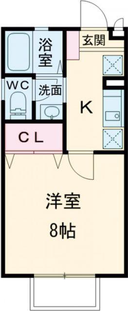 セジュール筒井(1K/1階)の間取り写真
