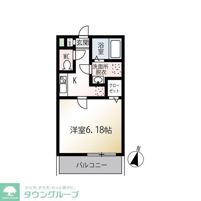 MQUARTO西所沢(1K/1階)の間取り写真
