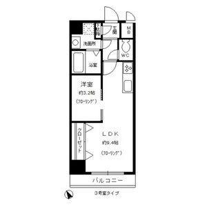 レジデンス悠海(1LDK/9階)の間取り写真
