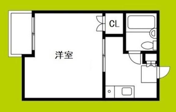 シンコービル(ワンルーム/5階)の間取り写真