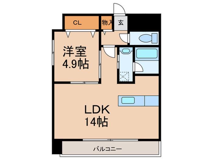 MAISONアマファソン(1LDK/1階)の間取り写真