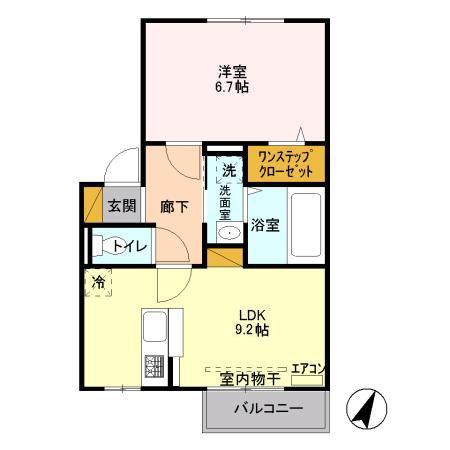 メゾン・ド・リラ A棟(1LDK/2階)の間取り写真