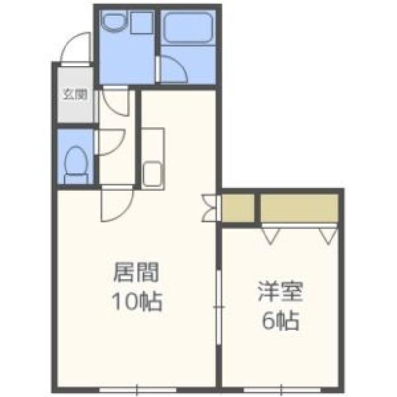 アルファ菊水(1LDK/2階)の間取り写真