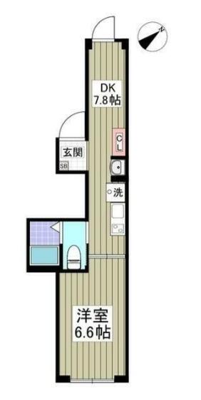 ALIVIO 千石(1K/3階)の間取り写真