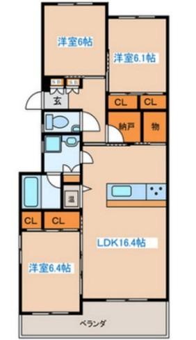 リノーヴコート阿佐ヶ谷(3LDK/3階)の間取り写真