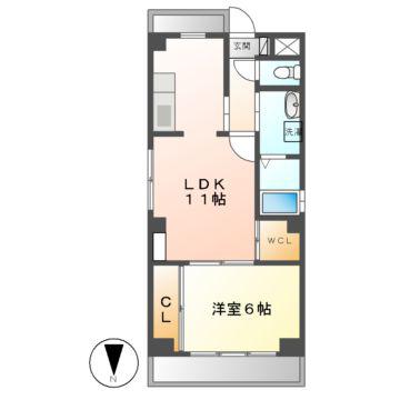 エルシア(1LDK/2階)の間取り写真