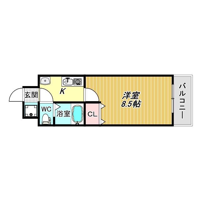 フェニックス(1K/3階)の間取り写真