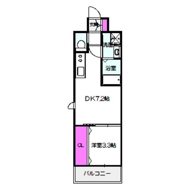 守口プライマリーワン(1DK/7階)の間取り写真