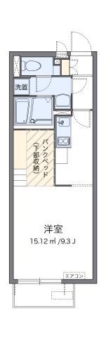 ミランダプリエ(ワンルーム/2階)の間取り写真